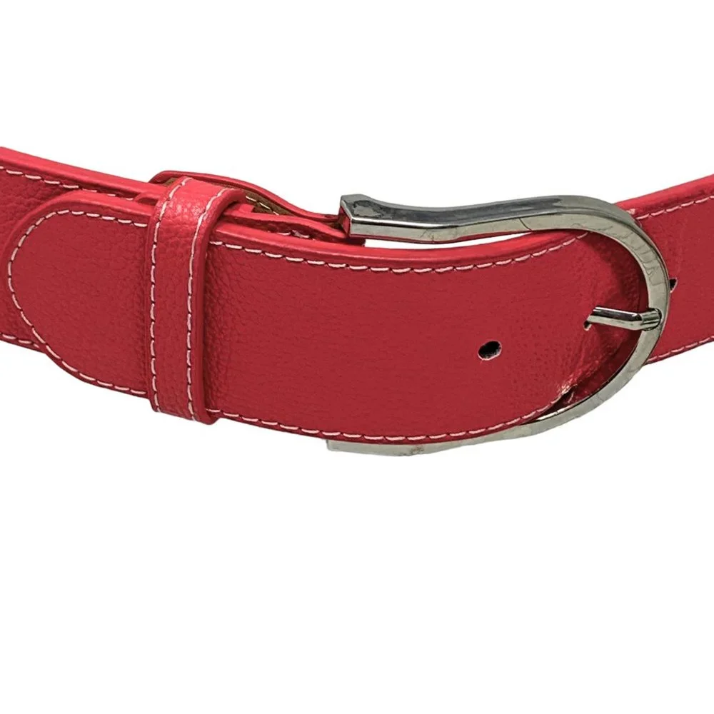 Ovation Riding Elite Curve Show Pink Textured Leather Wide Belt‎